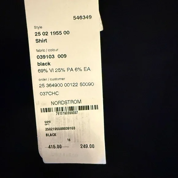 Akris Punto Black V-Neck Sleeveless Top - Picture 3 of 7